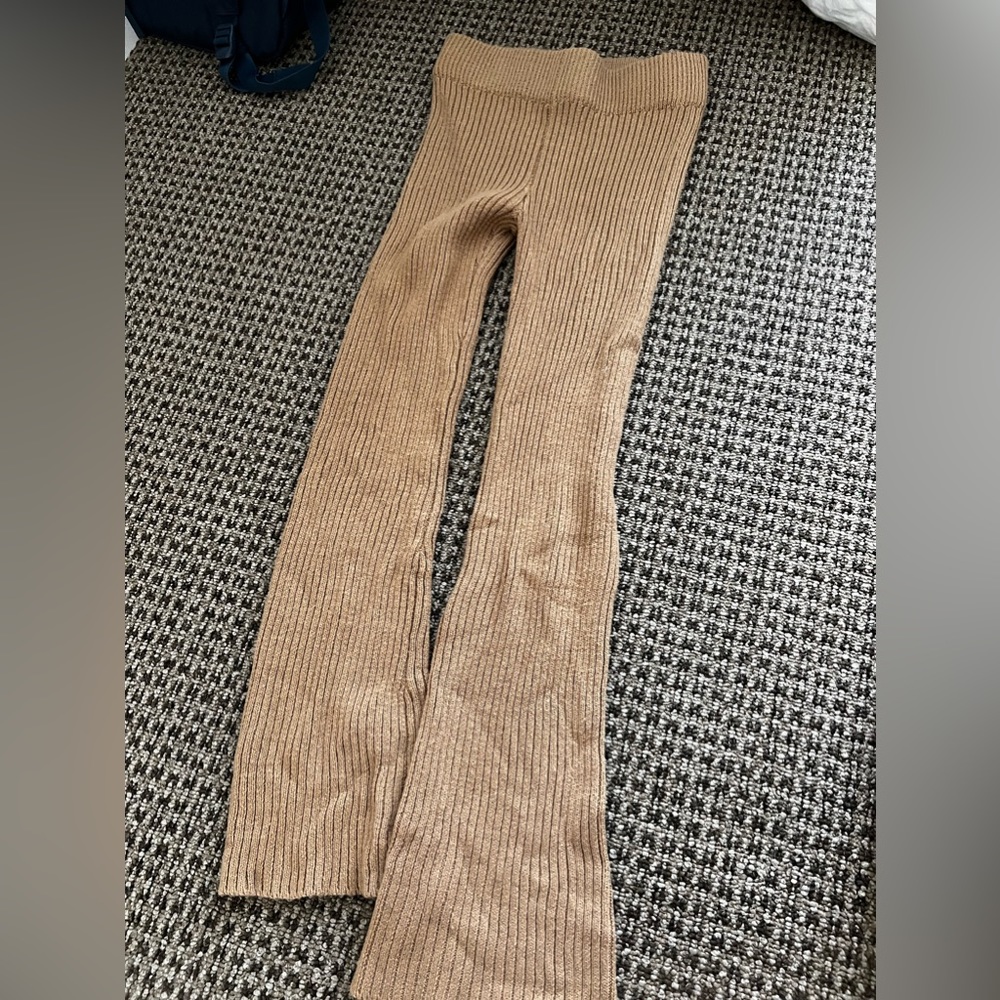 Tan Knit Lounge Pants